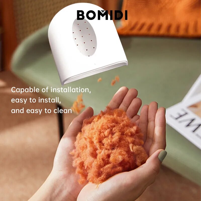 Bomidi BMQ02 Mini Clothing Hair Ball Fuzz Trimmer Lint Remover, Rechargeable With Stainless Steel Blade & 5W Power Strong Suction & Long Battery Life - White